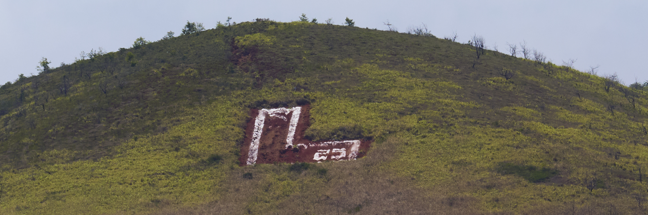 Lahainaluna High School "L" above Lahainaluna Road outside the Lahaina Burn zone